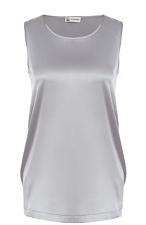 Шелковый топ прямого кроя без рукавов Colombo