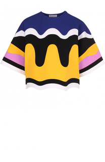 Укороченный топ свободного кроя с ярким принтом Emilio Pucci