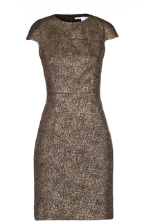 Приталенное мини-платье без рукавов с металлизированной отделкой Diane Von Furstenberg