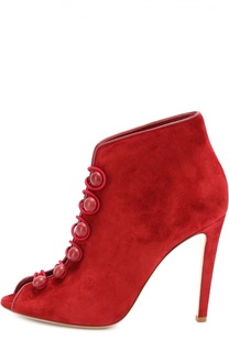 Замшевые ботильоны Vamp с декором Gianvito Rossi