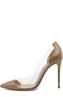 Лаковые туфли Plexi на шпильке Gianvito Rossi