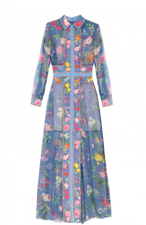 Платье-макси с ярким цветочным принтом Tadashi Shoji