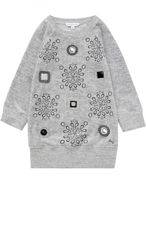 Платье с длинным рукавом и декоративной отделкой Marc Jacobs