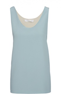 Шелковый топ свободного кроя без рукавов Chloé