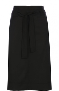 Шерстяная юбка прямого кроя с поясом Isabel Marant Etoile
