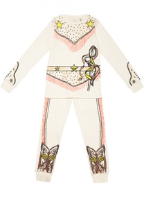 Пижама из хлопка с принтом Stella McCartney
