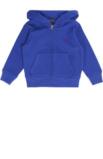 Хлопковая толстовка на молнии с капюшоном Polo Ralph Lauren