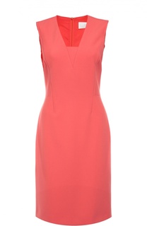 Приталенное платье без рукавов с V-образным вырезом BOSS