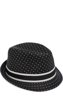 Хлопковая шляпа трилби с узором Polka Dot Dolce &amp; Gabbana
