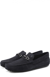 Замшевые мокасины City Gommino с пряжкой Tod’s