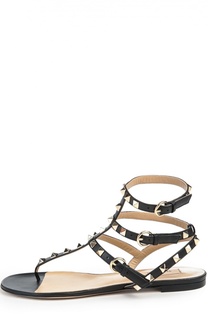 Кожаные сандалии Rockstud с ремешками Valentino