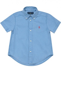 Рубашка из смеси льна и хлопка с короткими рукавами Polo Ralph Lauren