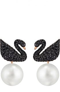 Серьги Iconic Swan с подвесками Swarovski
