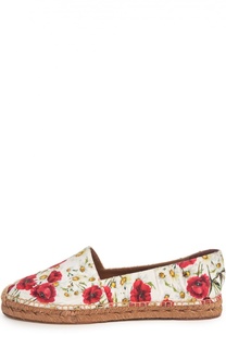 Парчовые эспадрильи с принтом Dolce &amp; Gabbana
