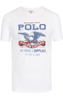Хлопковая футболка с принтом Polo Ralph Lauren