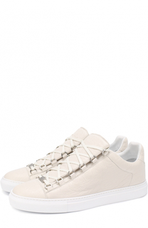 Кожаные кеды на шнуровке Balenciaga