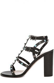 Босоножки Rockstud Rolling на устойчивом каблуке Valentino