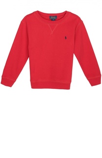 Хлопковый свитшот с логотипом бренда Polo Ralph Lauren