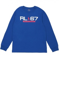 Хлопковый лонгслив с принтом Polo Ralph Lauren
