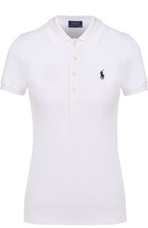 Поло с вышитым логотипом бренда Polo Ralph Lauren
