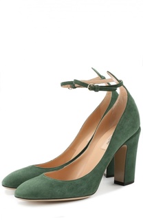 Замшевые туфли Tan-Go с ремешком на щиколотке Valentino