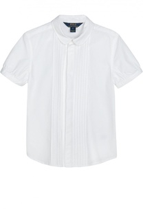 Хлопковая блуза с короткими рукавами Polo Ralph Lauren