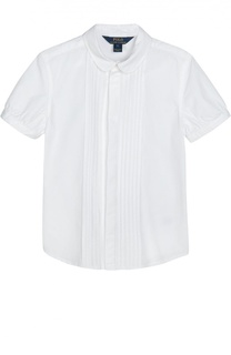 Хлопковая блуза с короткими рукавами Polo Ralph Lauren