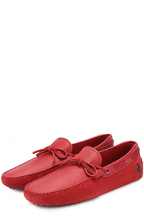 Комбинированные мокасины на шнуровке Tod’s
