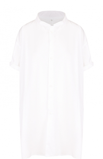 Удлиненная блуза свободного кроя с воротником-стойкой Yohji Yamamoto