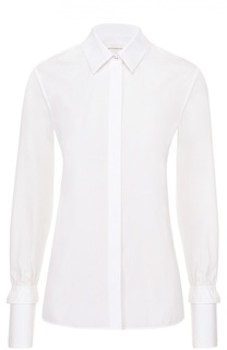 Хлопковая блуза прямого кроя с декоративной отделкой Victoria by Victoria Beckham