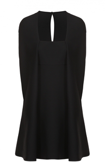 Мини-платье с квадратным вырезом и кейпом Valentino