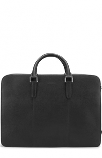 Кожаная сумка для ноутбука с внешним карманом Kiton