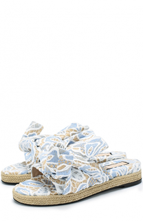 Сабо с кружевной отделкой и бантом No. 21