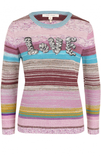 Пуловер прямого кроя с вышивкой пайетками Marc Jacobs