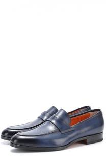 Кожаные пенни-лоферы Santoni
