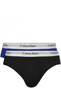 Комплект из двух хлопковых брифов с широкой резинкой Calvin Klein