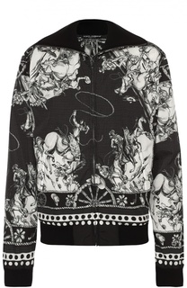 Бомбер с принтом и карманами Dolce &amp; Gabbana