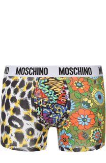 Хлопковые боксеры с принтом Moschino