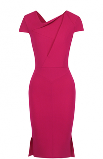 Платье-футляр с драпировкой и коротким рукавом Roland Mouret