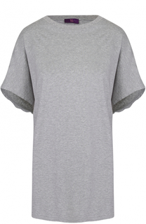 Удлиненная футболка свободного кроя с контрастной надписью на спинке Yohji Yamamoto
