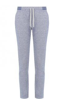 Брюки прямого кроя из смеси хлопка и льна Capobianco