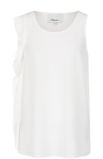 Шелковый топ прямого кроя с оборками 3.1 Phillip Lim