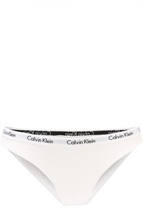 Хлопковые трусы с логотипом бренда Calvin Klein
