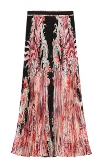 Плиссированная юбка-миди с цветочным принтом Roberto Cavalli
