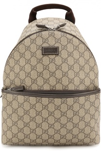 Рюкзак из канвы GG Supreme с отделкой из кожи Gucci