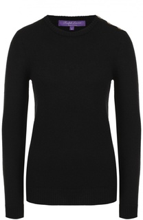 Кашемировый облегающий пуловер с круглым вырезом Ralph Lauren
