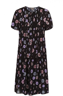 Мини-платье прямого кроя с цветочным принтом Armani Collezioni