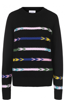 Кашемировый пуловер прямого кроя с контрастной отделкой Barrie