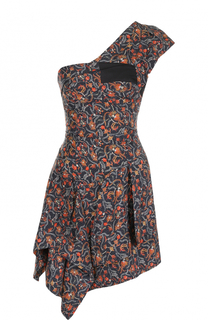 Шелковое мини-платье асимметричного кроя Isabel Marant