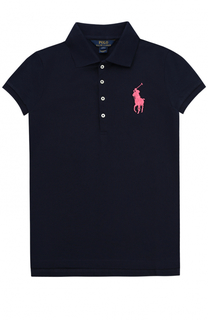 Поло из хлопка с логотипом бренда Polo Ralph Lauren